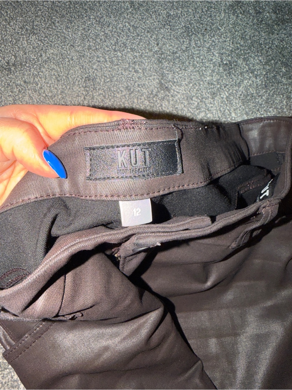Kut from the Kloth Chocolate Wide-Leg Faux Leather Pants - Picture 3 of 3